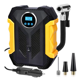 Mini Compressor De Ar Digital Portátil Veicular Lanterna 150pis 80W 16500R/Min