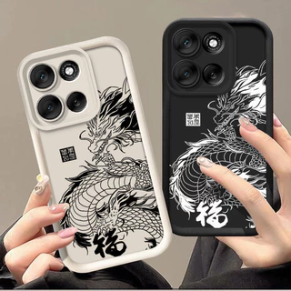 Para Motorola Moto G86 G56 5G Caso Moda Dragão Totem Capa Traseira Silicone Macio À Prova De Choque Casos Protetores