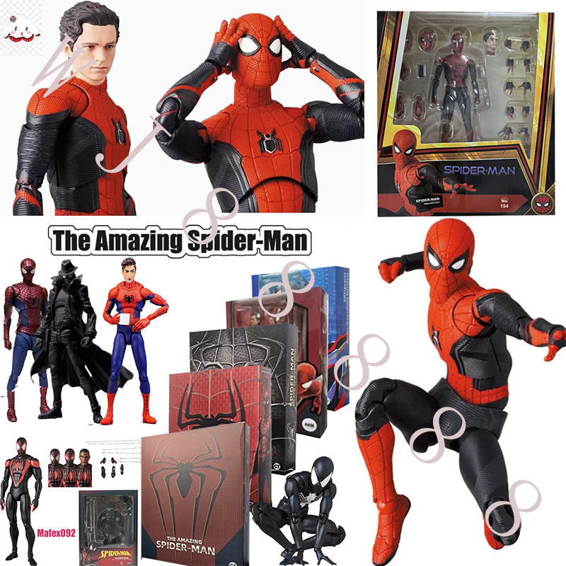 CT Brinquedos Mafex Spiderman No. 194 Figura De Ação SHF Miles