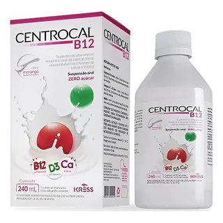 Centrocal B12 Suplemento Alimentar Kress 240ml Morango em Oferta na Shopee
