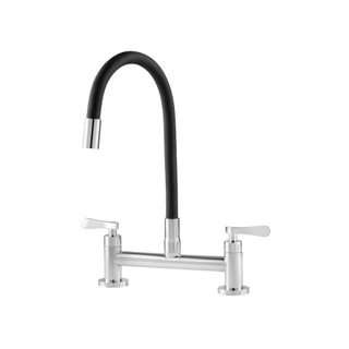 Torneira de cozinha flexivel misturador duplo comando Itaguari Pingoo - Prata em Oferta na Shopee