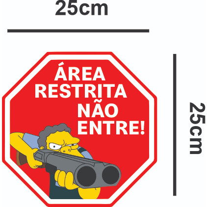 Adesivo Área Restrita Não Entre – Porta Quarto Gamer 25cm
