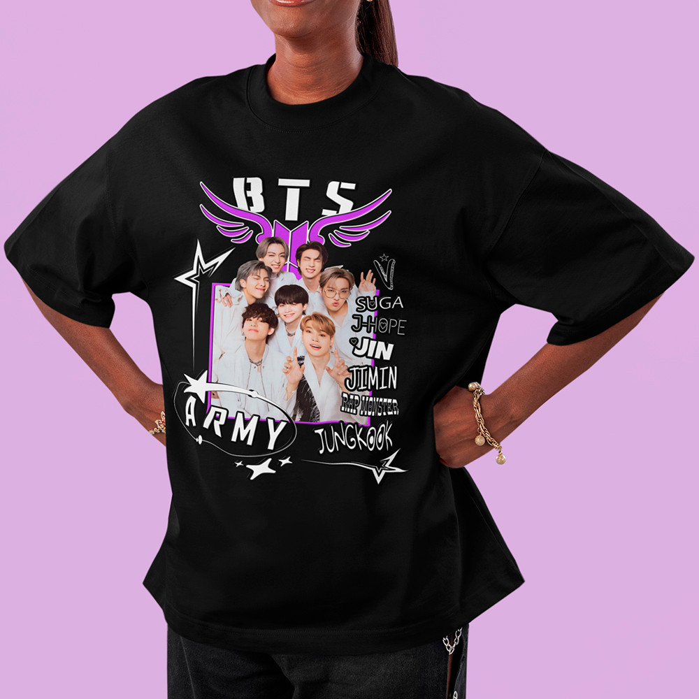 Camiseta BTX Army Ídolos Do Kpop Mundial Camisa Jungkook Jimim V