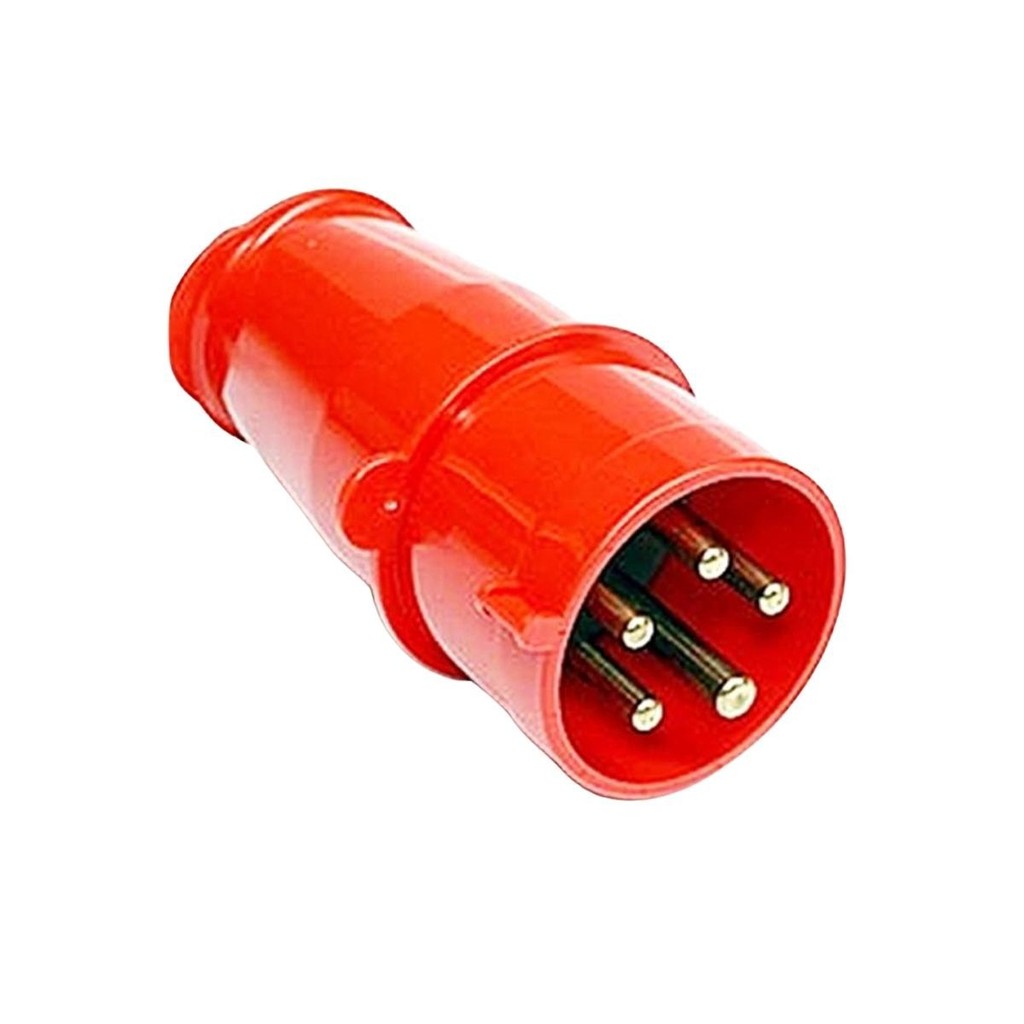 Plug Industrial Macho 32A 380/440V 6H Vermelho - Steck | Shopee Brasil