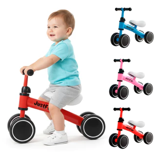 Bicicleta De Equilíbrio Infantil Sem Pedal 4 Rodas Azul, Rosa, Vermelho em Oferta na Shopee