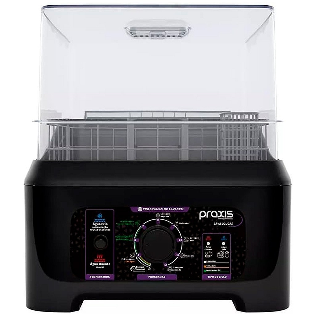 Lava Louças Praxis Portátil LLPP Semi-Automática 127V Preto