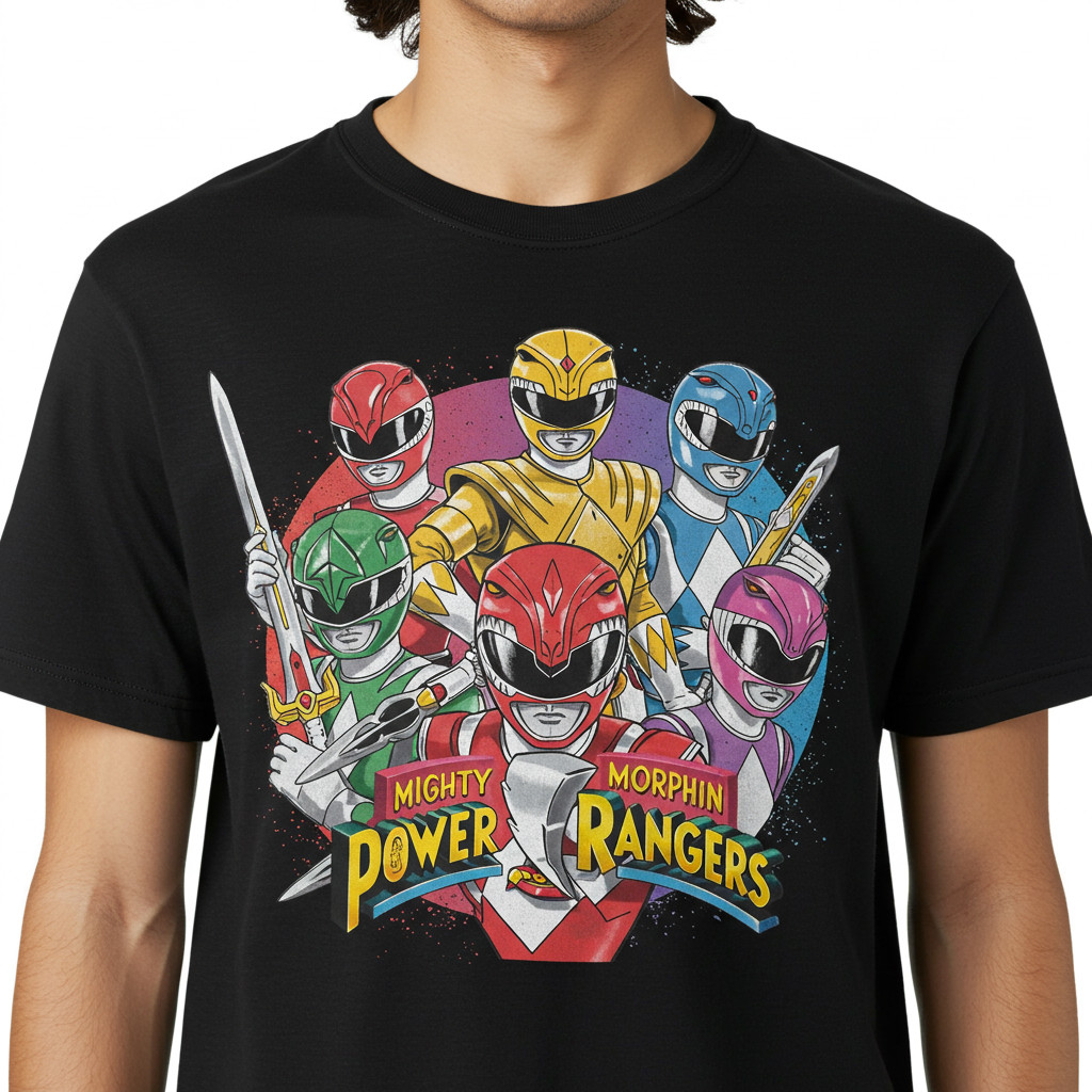 Camiseta Masculina Power Rangers Neon | Shopee Brasil