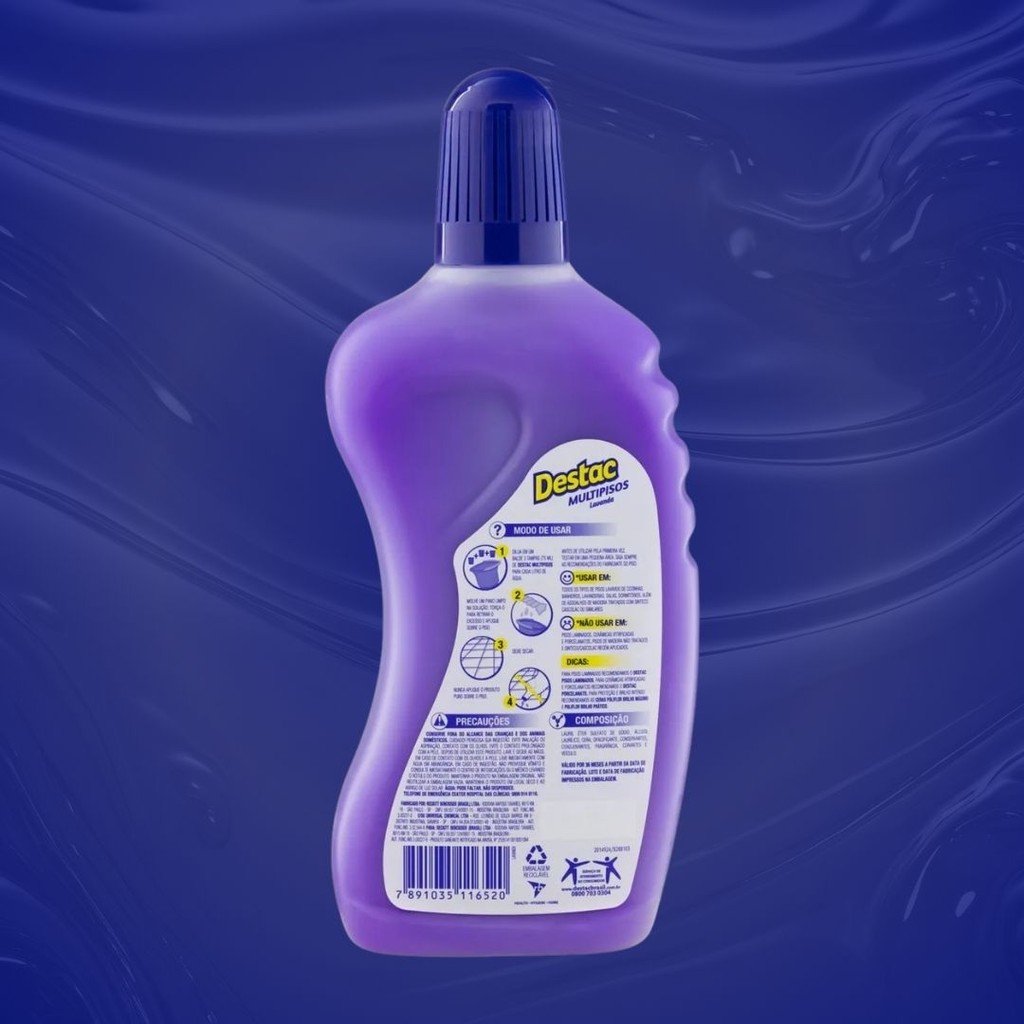 Limpador Destac Multipisos Diluível 3 Em 1 Lavanda 500ml | Shopee