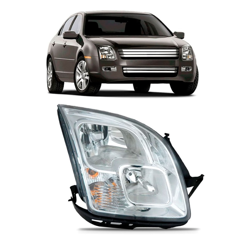 Farol Fusion 2006 2007 2008 2009 Cromado | Shopee Brasil