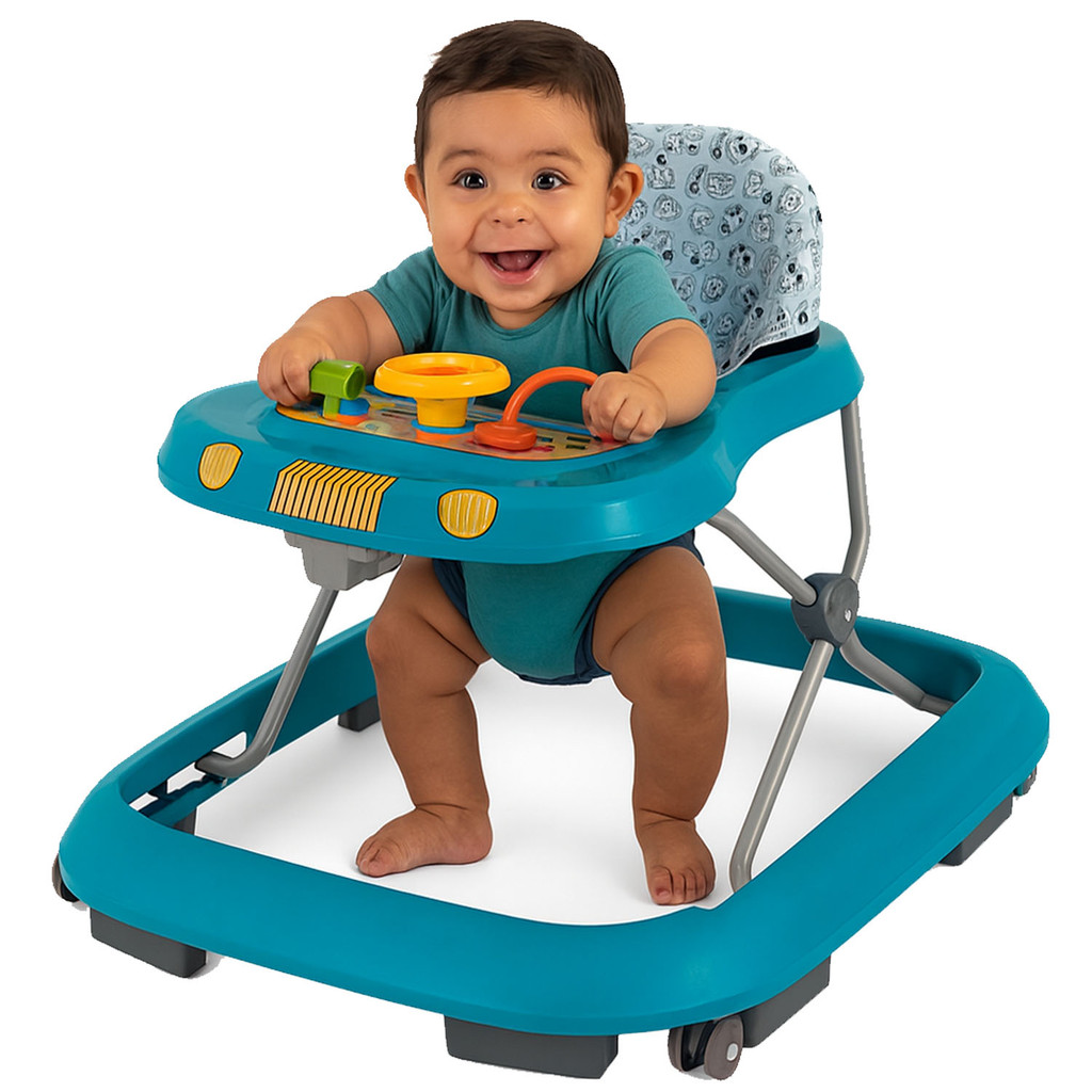 Andador Infantil Menino Safari Azul II Bebe Antiqueda Roda | Shopee Brasil