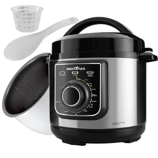 Panela de Pressão Elétrica Inox 700W Multifuncional 3 Litros BPP01PI Cozinha e Refogar Britânia em Oferta na Shopee