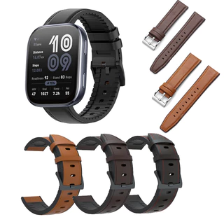 Pulseira De Couro E Silicone De 20mm 22mm Para Huami Amazfit Bip6 Bip5 Bip3 Bip 3 5 6 Lite Su Pro Unidade Relógio Híbrid