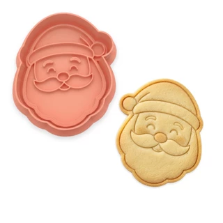 Cortador com Marcador para Biscoito - Biscuit - Pasta Americana - Natalino - Rostinho Papai Noel
