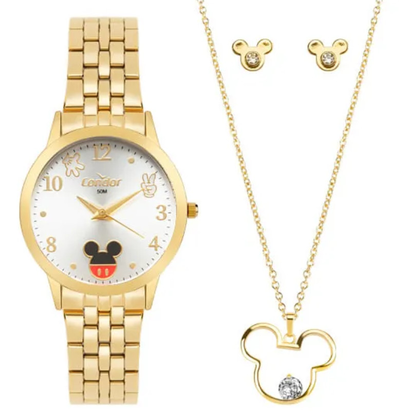 Kit Relógio Feminino Disney Mickey Condor CO2035NHE/KI4K