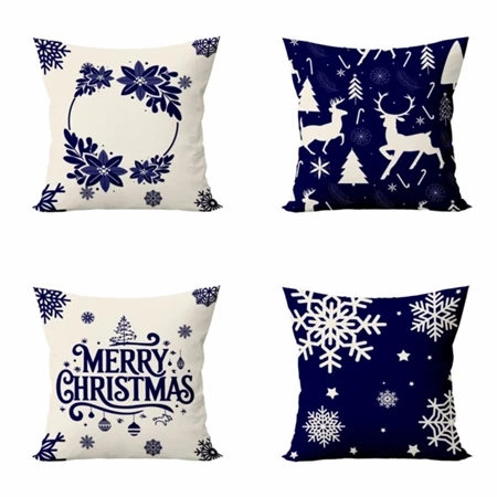 Kit 4 capas de almofadas para o natal 45x45 decoração final de ano