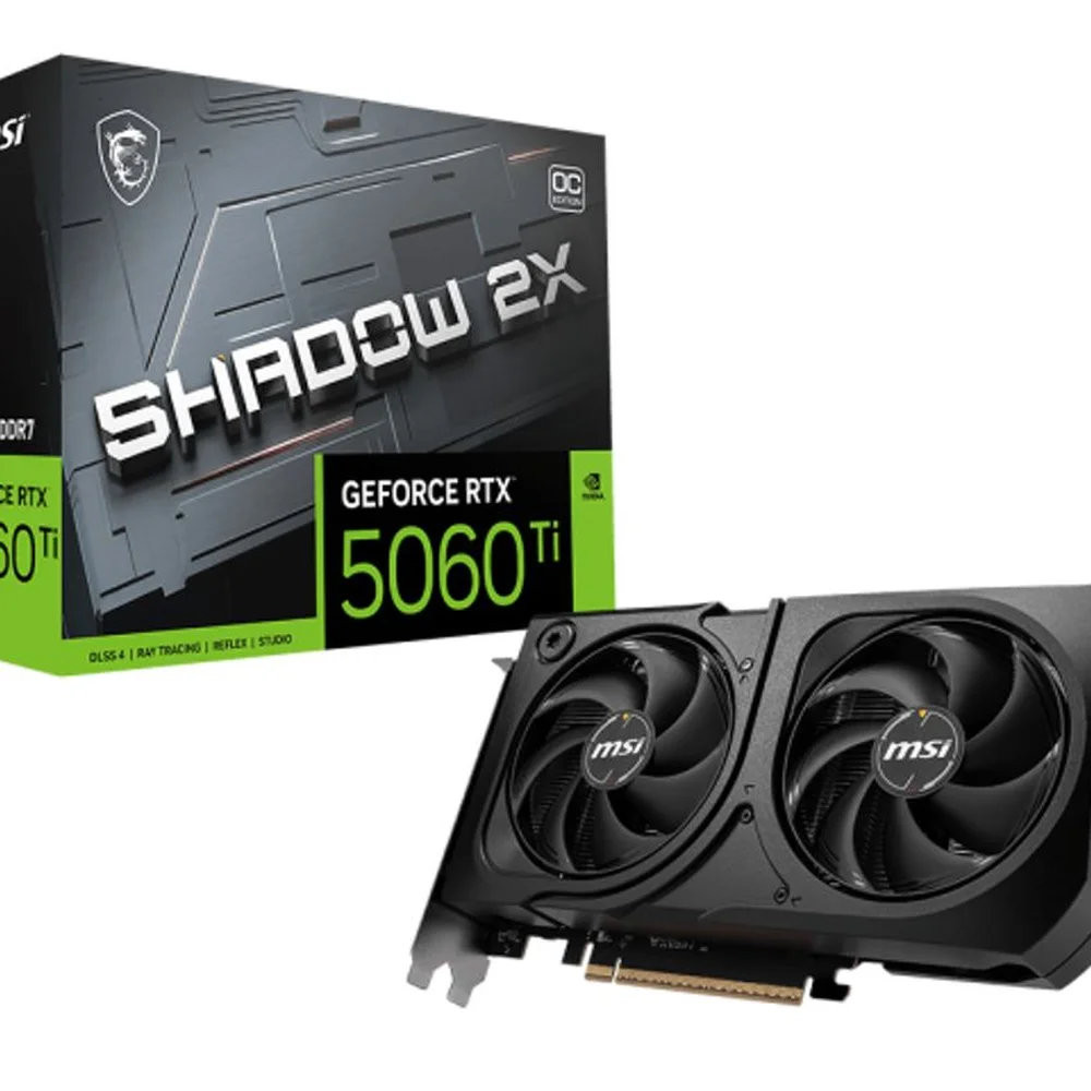 Placa de Vídeo MSI GeForce RTX 5060 Ti Shadow OC Plus 8GB GDDR6 128 Bits HDMI + 3 DisplayPort