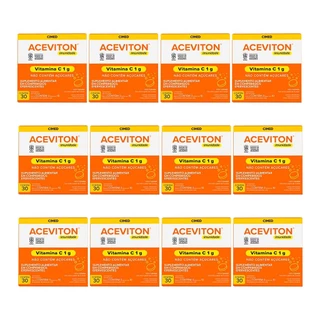 Kit 12 unidades Aceviton Vitamina C 1g 30 Comprimidos em Oferta na Shopee