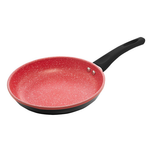 Frigideira De Indução Em Alumínio Com Revestimento Cerâmico Granito Chef Vermelha 20cm Lyor