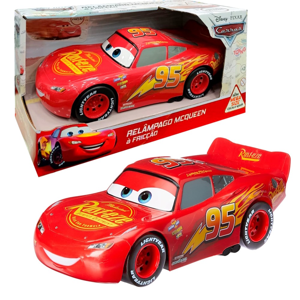 Carrinho Brinquedo Relâmpago Mcqueen 28cm de Fricção Carros | Shopee Brasil