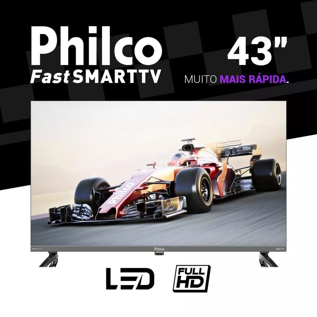 Smart TV 43" Philco QLED HDR10 Roku TV P43KRB