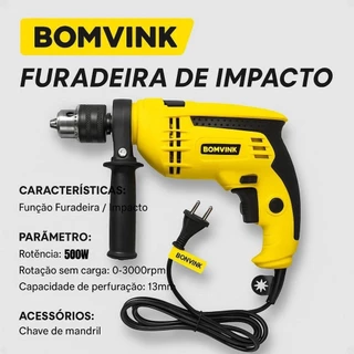 Furadeira De Impacto Profissional 110v Alta Potência E Controle
