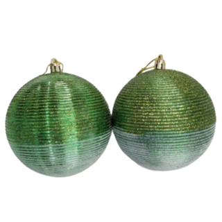 KIT C/ 2 Bolas de Natal 10CM Decoração Árvore Natalina Festas- CN6536