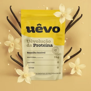 Proteína Uêvo 420g - Sabor Baunilha - Suplemento Proteico