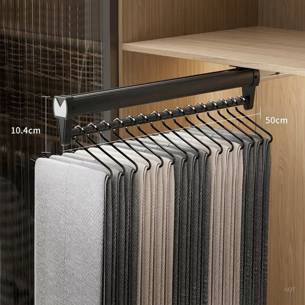 AQT Guarda-Roupa Retrátil Calças Cabide Tipo Gaveta Deslizante Rack De ...