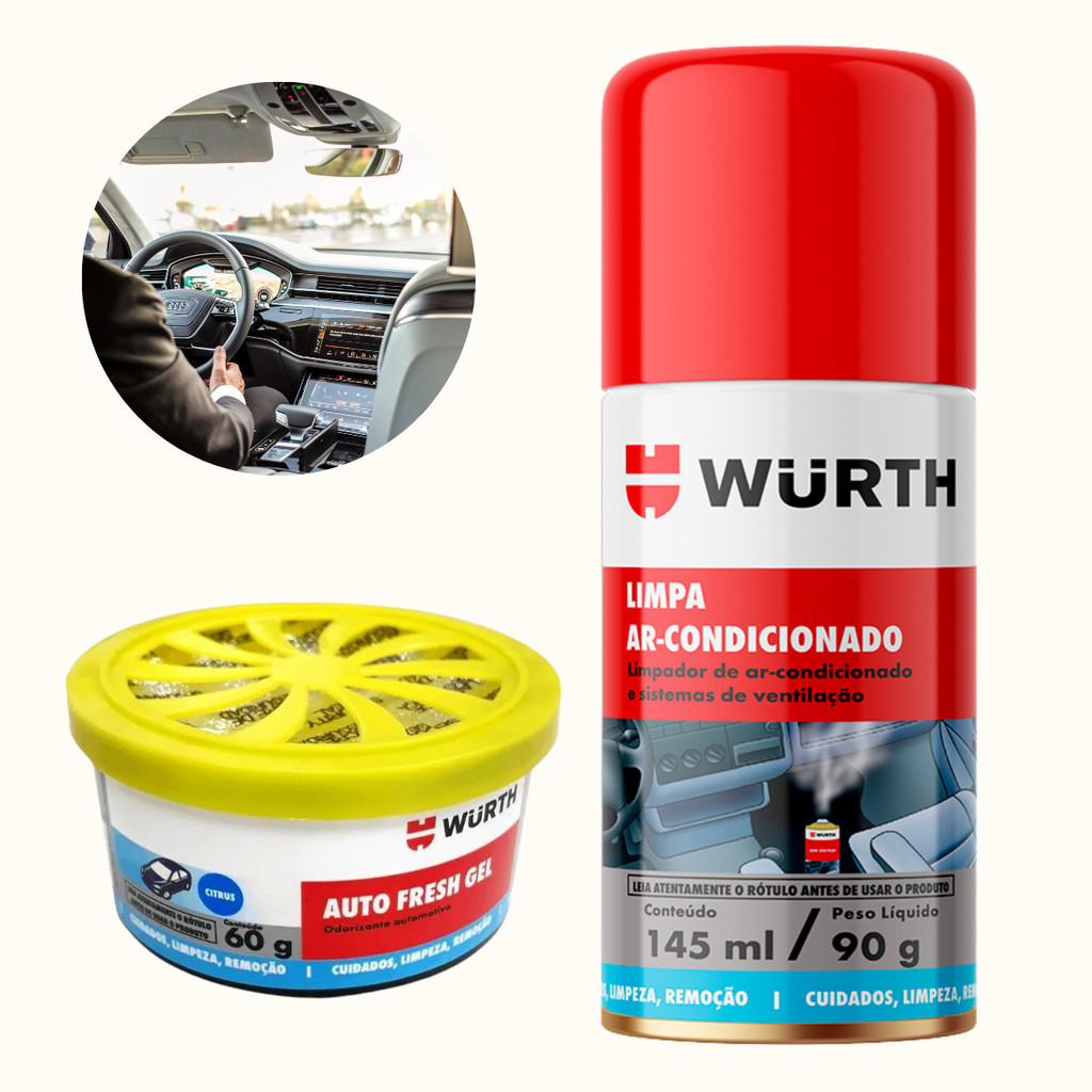 Limpa Ar Condicionado Higienizador + Aromatizador Automotivo Wurth ...