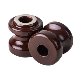 Isolador Roldana Thompson de Porcelana 54x57mm - Embalagem com 10 Unidades em Oferta na Shopee