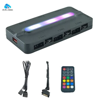 Controlador ARGB 5V/3Pin 4Pin Ventilador PWM Hub Fan Splitter Para Computador PC Caso