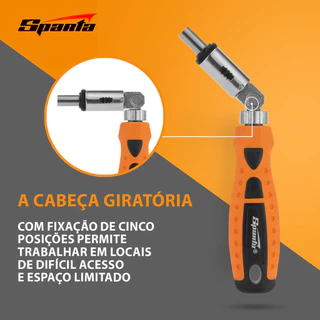 JOGO DE BITS E SOQUETES, CABO ANATOMICO REVERSIVEL ARTICULADO, 18 PCS // SPARTA