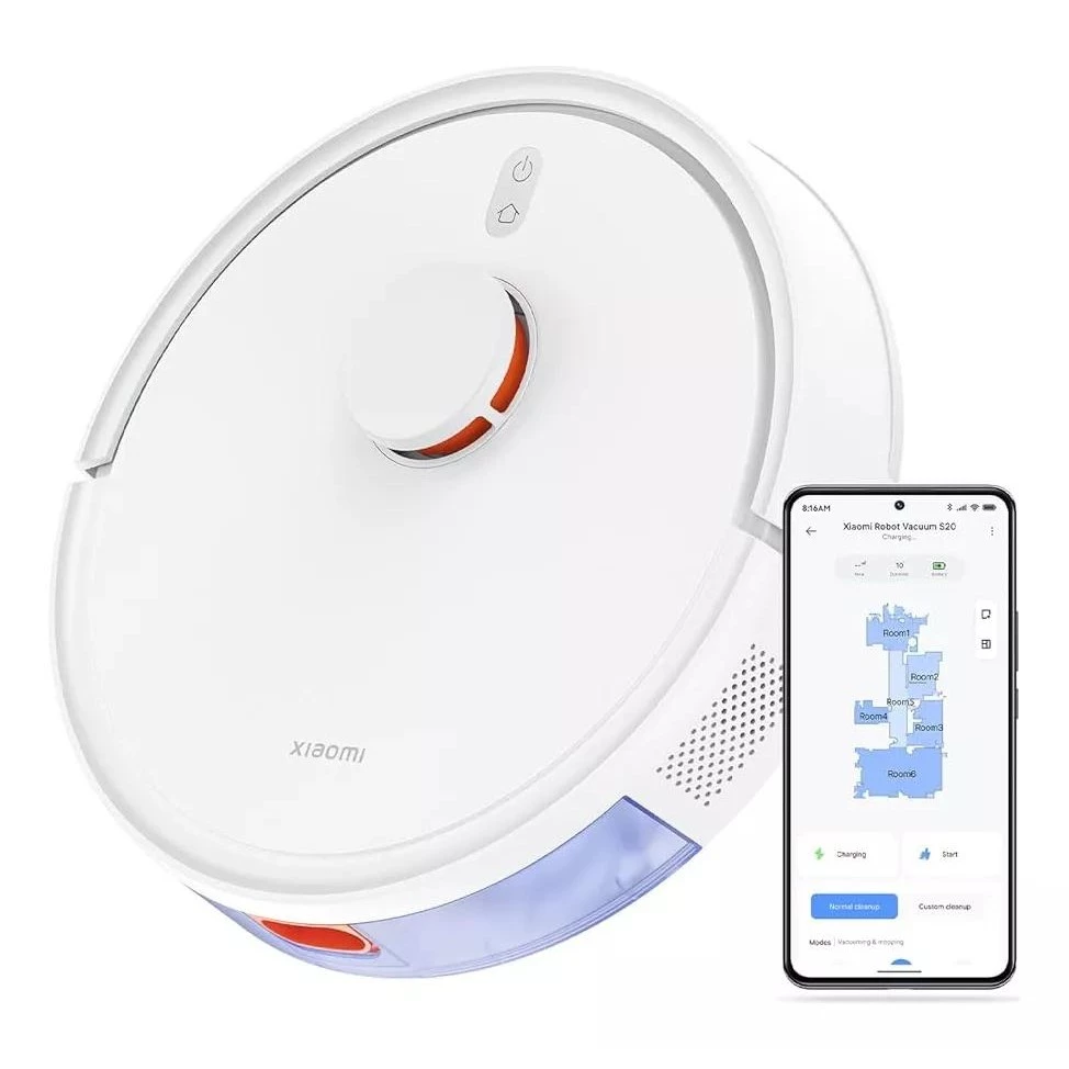 Robô Aspirador Xiaomi S20 Limpeza Inteligente 5000 pA assistente de voz conecta com alexa