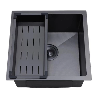 Cuba Gourmet para Cozinha Aço Inox 304 Texturizado 44x44cm Preto Terena em Oferta na Shopee