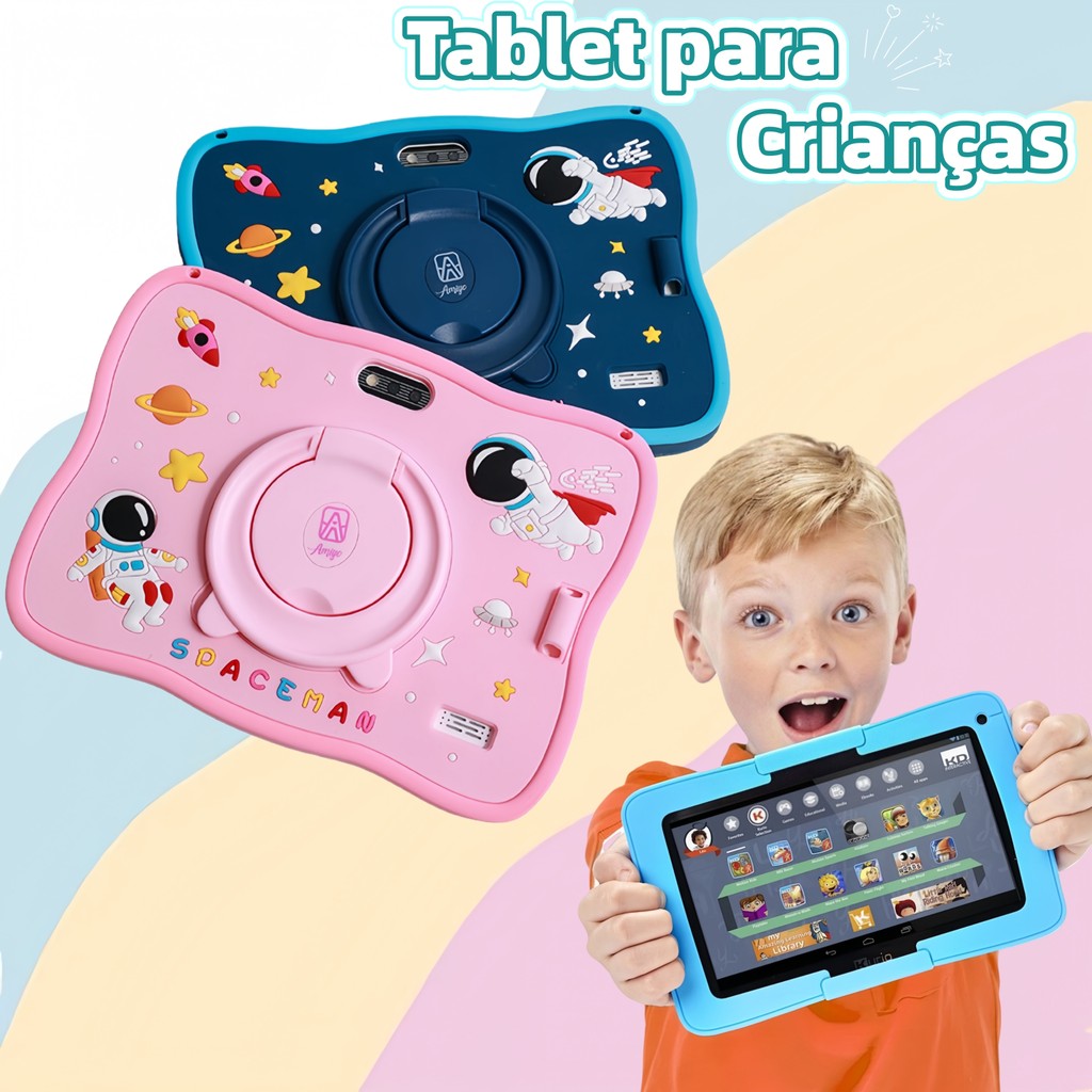 Tablet para Crianças de 7 Polegadas com Wi-Fi, Bluetooth e Sistema ...