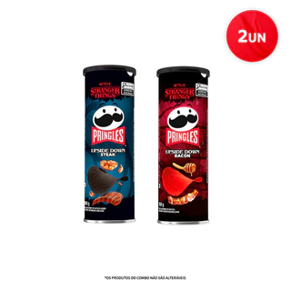 Combo Pringles Netflix Batatas Bacon + Steak 200g