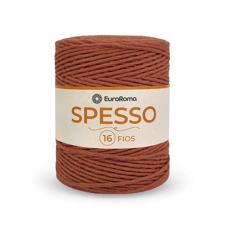 Barbante Spesso 16 Fios - EuroRoma - 1kg - Cor Telha | Shopee Brasil