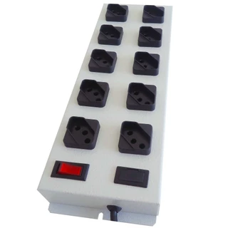 Filtro de linha 10 tomadas 1,1 metro 10A preto - Impacto Eletronics em Oferta na Shopee