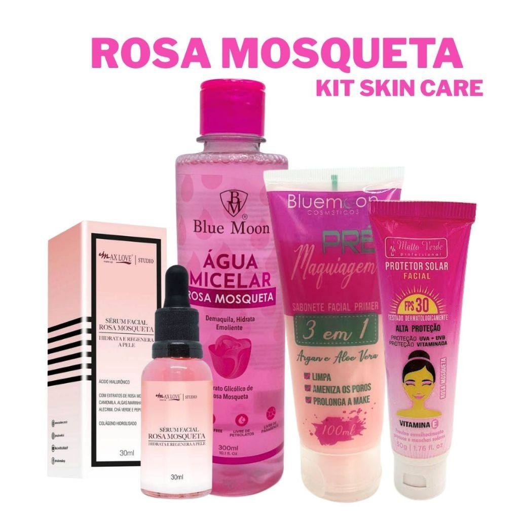 Kit skin care Completo beleza facial skin care cuidado facial Produtos ...