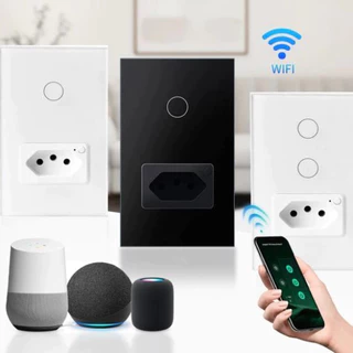 Interruptor De Toque Wi-Fi Inteligente Sem Fio Neutro Remoto 1 2 3 4 Gang Luz Controle De Voz