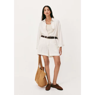 Shorts Feminino Em Tecido Rústico em Oferta na Shopee