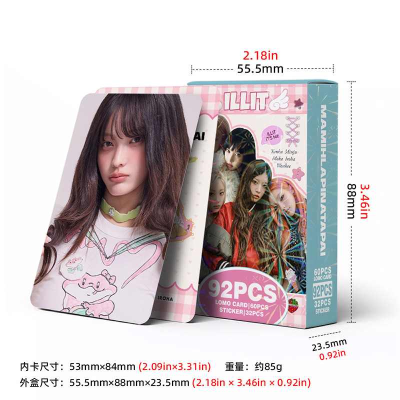 92 Pçs/Caixa ILLIT Photocards MAMIHLAPINATAPAI Álbum KPOP LOMO