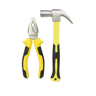 Kit Martelo Grande 25mm + Alicate 6” Profissional Com Cabo Emborrachado