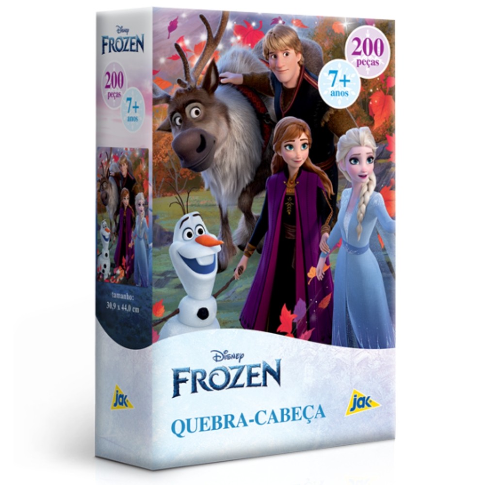 QUEBRA CABEÇA FROZEN DISNEY 200 PEÇAS TOYSTER PUZZLE FILMES DESENHOS ...