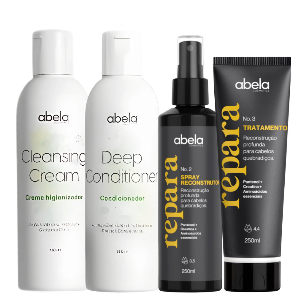 Kit Abela Reconstrução Capilar – Abela Cosmetics | Cleansing Cream ...