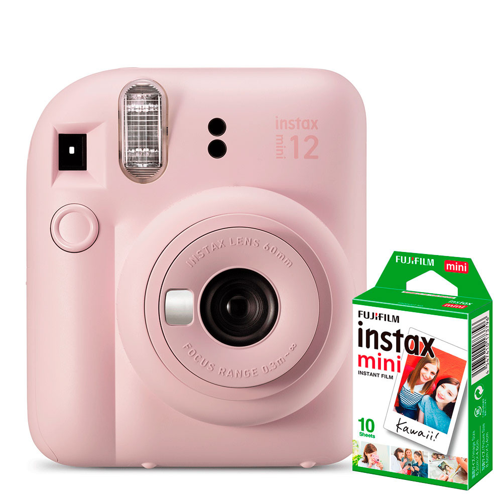 KIT Câmera Fujifilm Instax Mini 12 Rosa + Filme de 10 Poses | Shopee Brasil