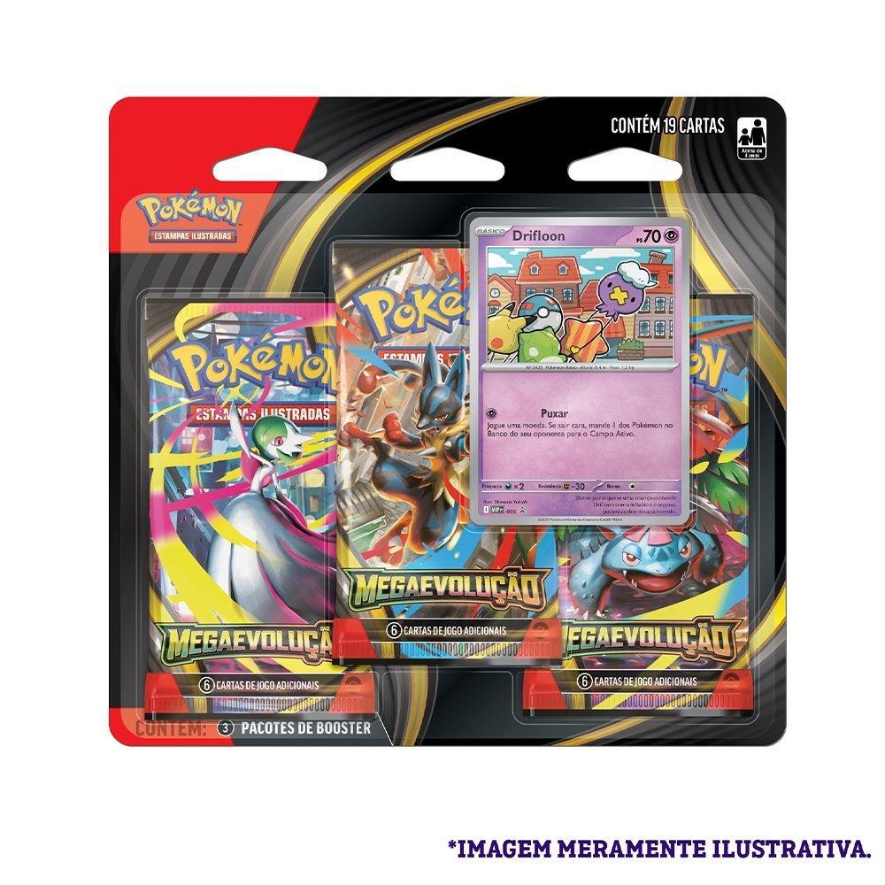 Booster Triplo Megaevolução Pokémon - 19 cartas