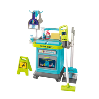 Carrinho de Limpeza Infantil Bancada Clean Center Maxi Toys em Oferta na Shopee