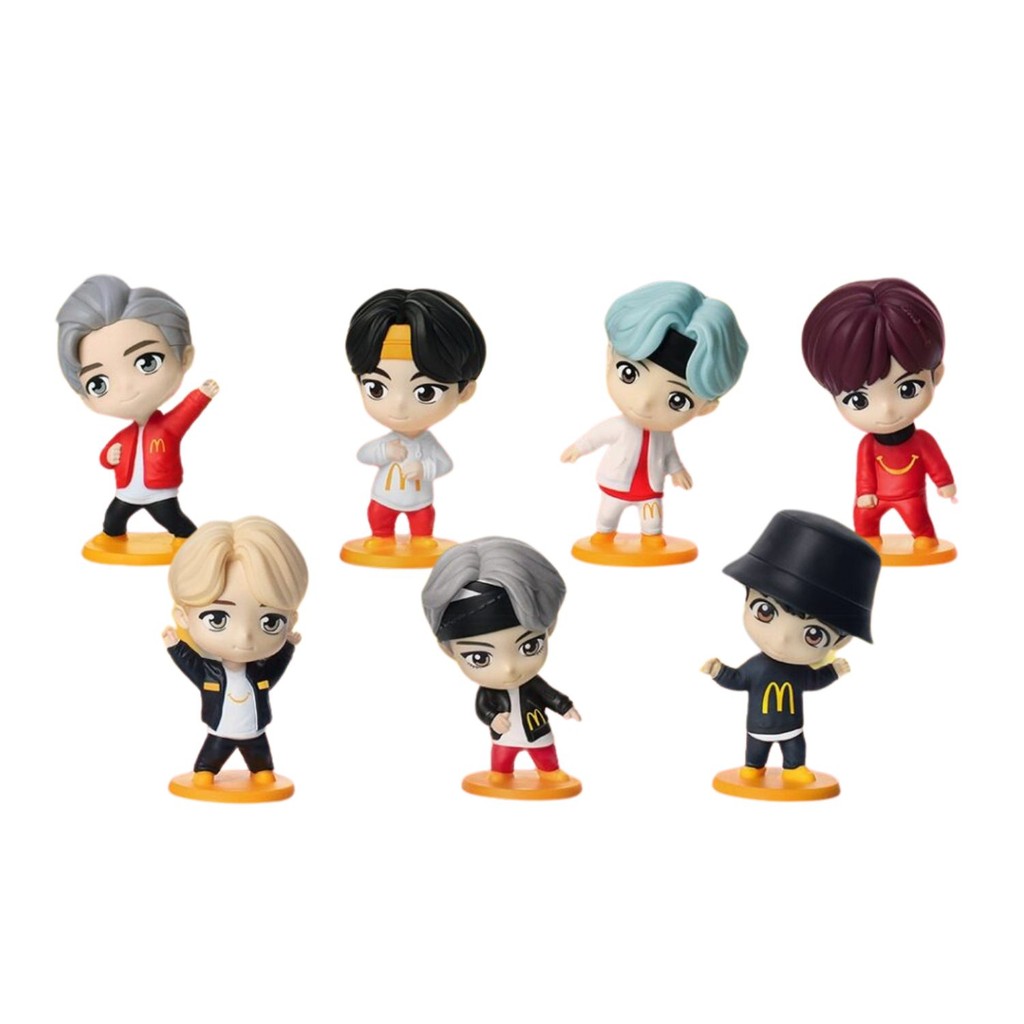 Coleção TinyTAN BTS 7 Bonecos Especial MC - McDonalds | Shopee Brasil