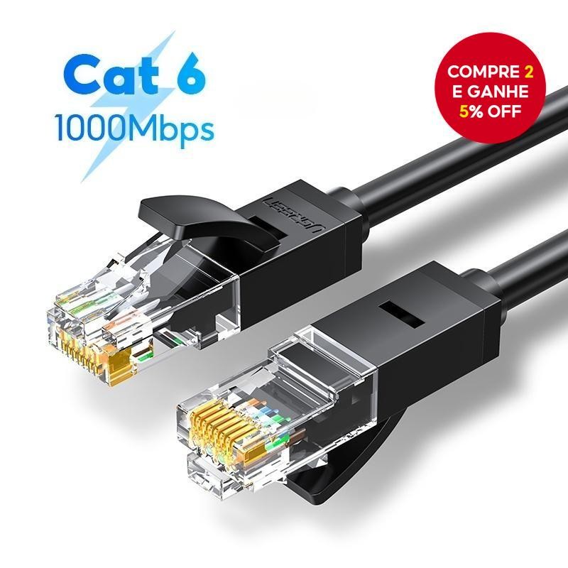 Cabo RJ45 Categoria 6 UTP Gigabit Cat 6 Ethernet Patch Cord Para ...